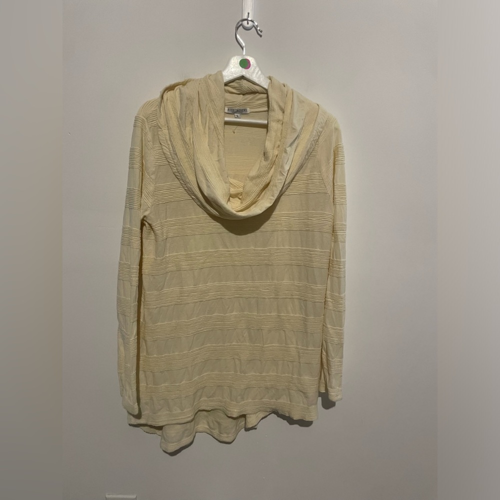Russ Berens Malibu long sleeve oversized tunic large off white cream‎  USA